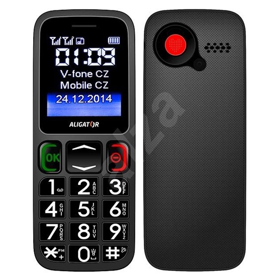Aligator A320 Senior Grey Black Dual SIM